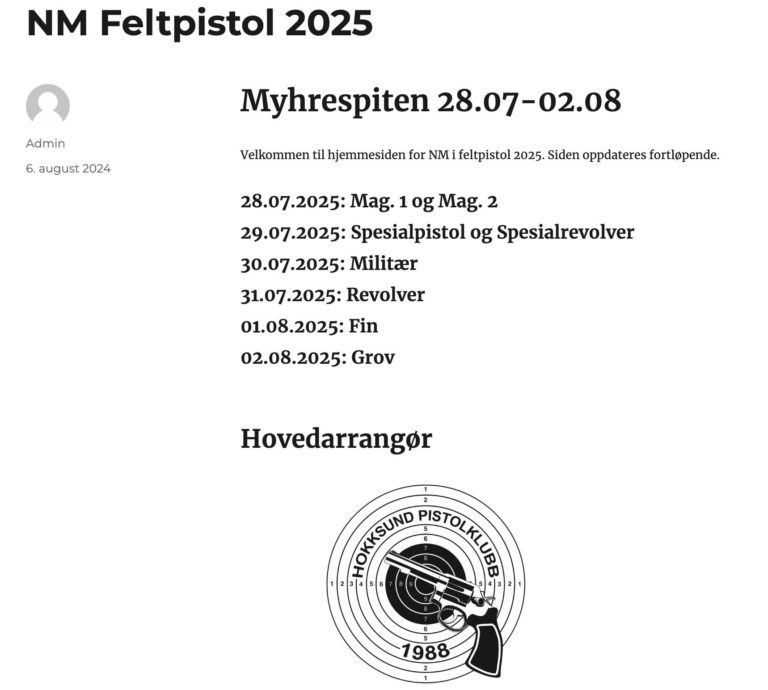 NM Feltpistol 2025